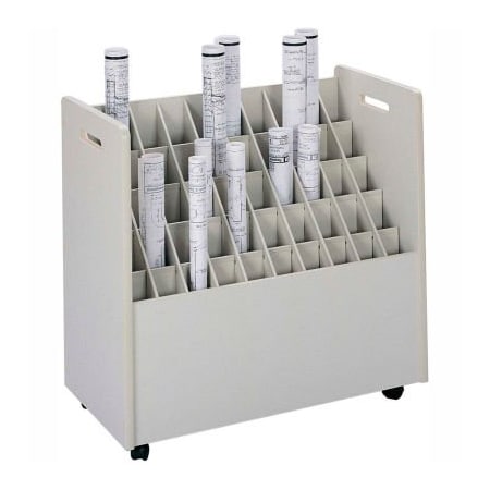 Safco Mobile Roll File - 50 Compartment 3083